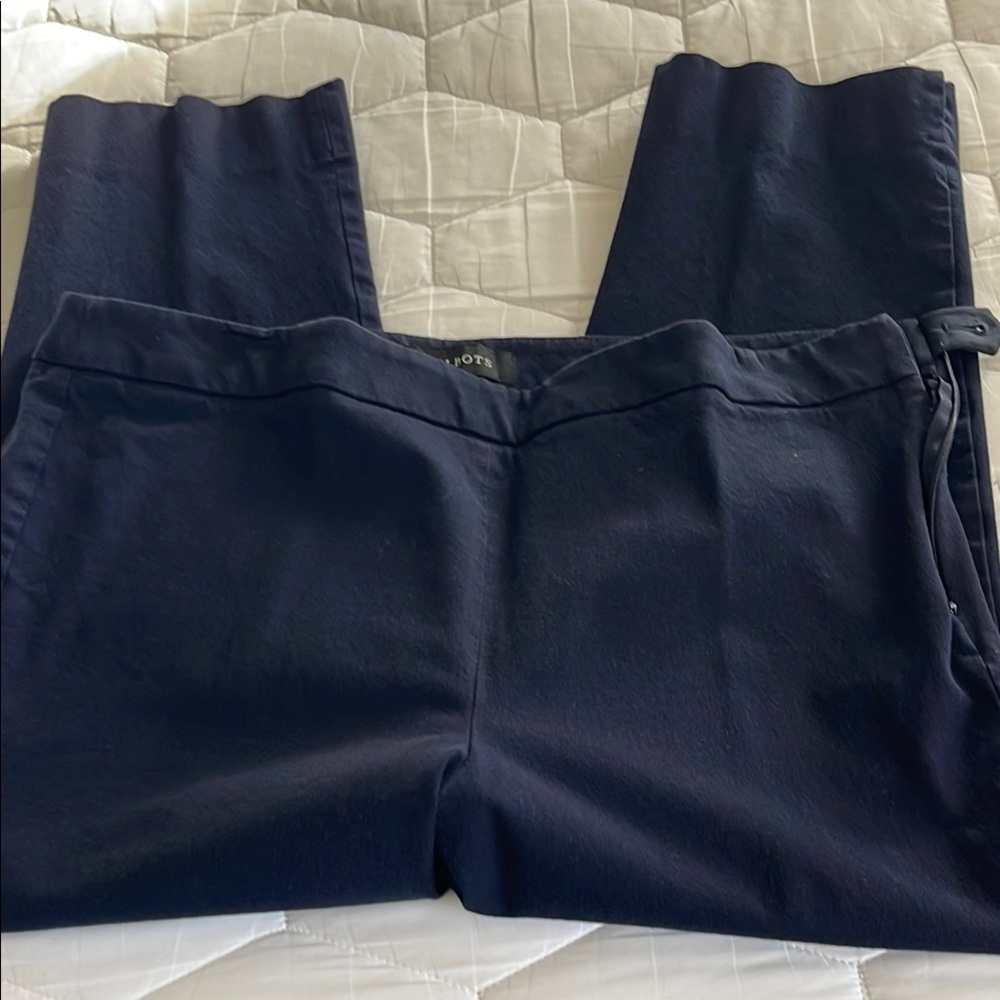 Talbots Navy Chatham crop Pants